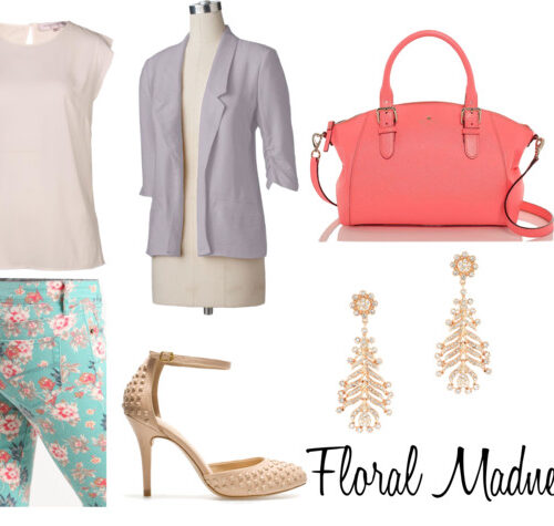 Floral Madness | PSLily Boutique, Earrings, Shoes, Cardigan, Bag, Jeans, Top, Spring 2014 Outfit Ideas