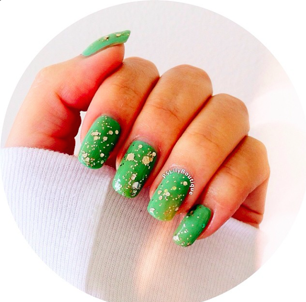 nails, nail art, green 