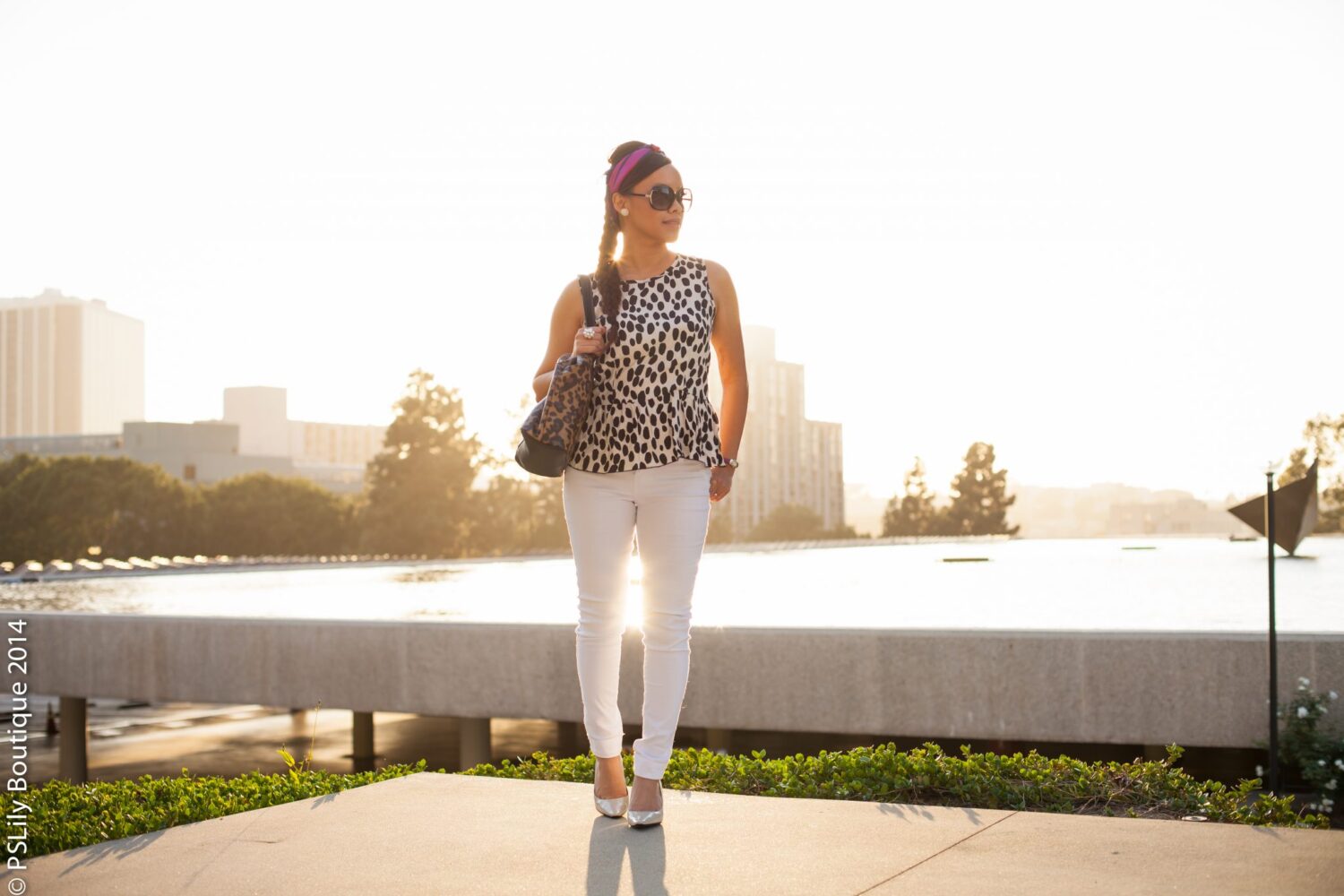 instagram-pslilyboutique, LA fashion blogger, best fashion blogger, white skinny jeans, h&m leopard print top, calvin klein pumps, street fashion, spring outfit ideas