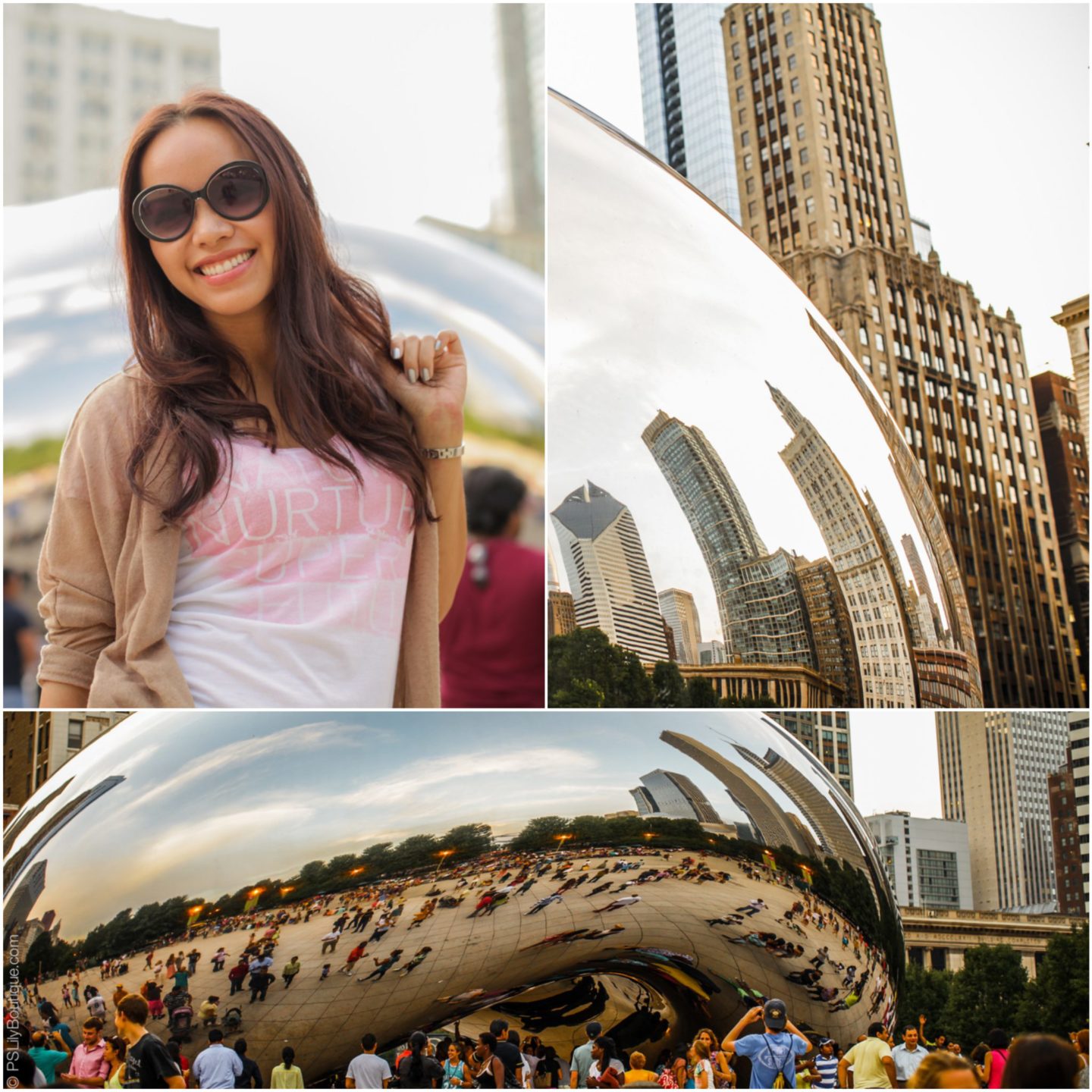 Instagram: @pslilyboutique-la-fashion-blogger-blog-white-and-pink-graphic-soft-aerie-american-eagle-tee-shirt-the-bean-millennium-park-chicago