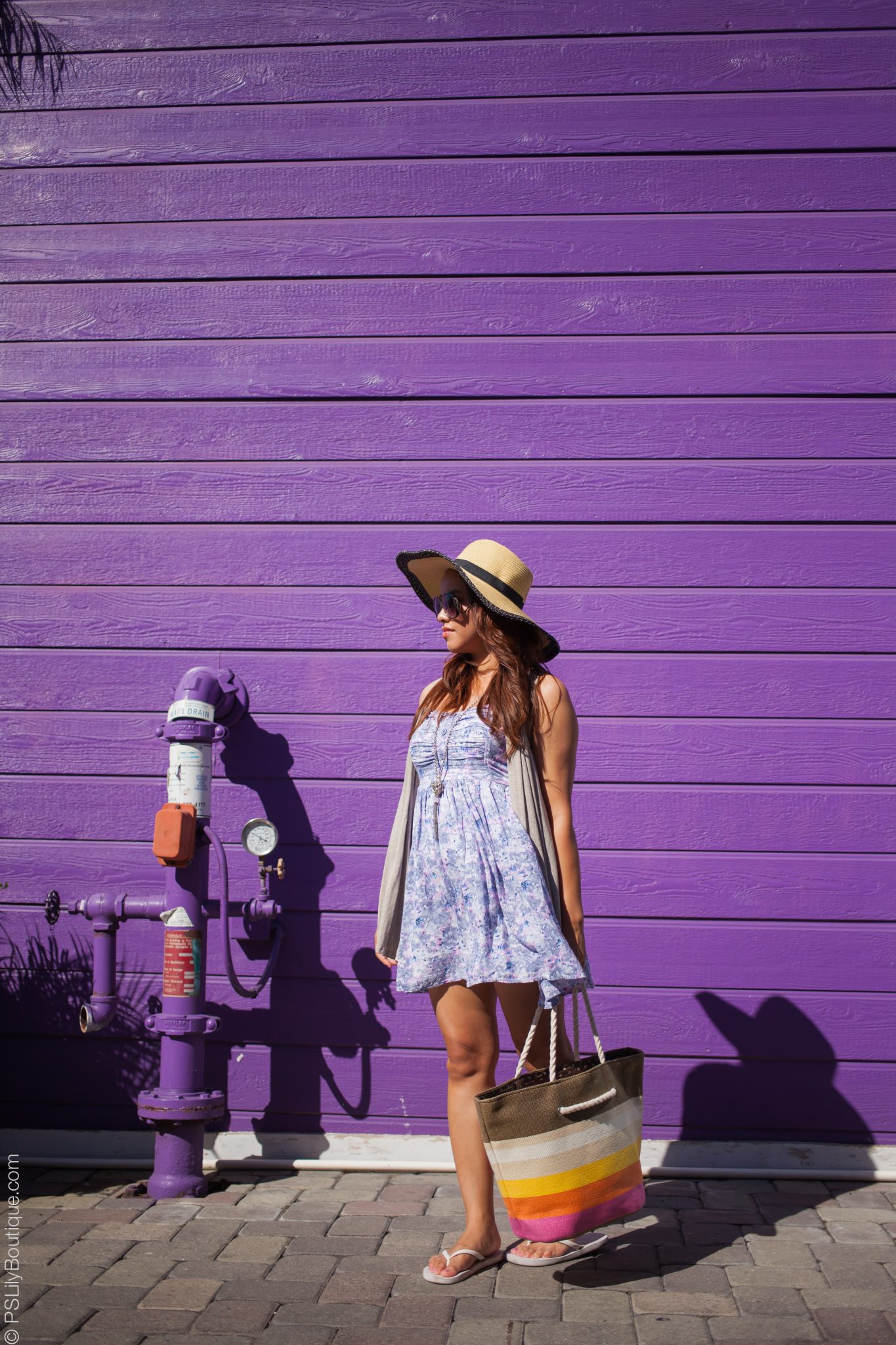 tweet-pslilyboutique-los-angeles-fashion-blogger-david-and-young-beige-black-floppy-hat-ootd-purple-wall-10-10-15