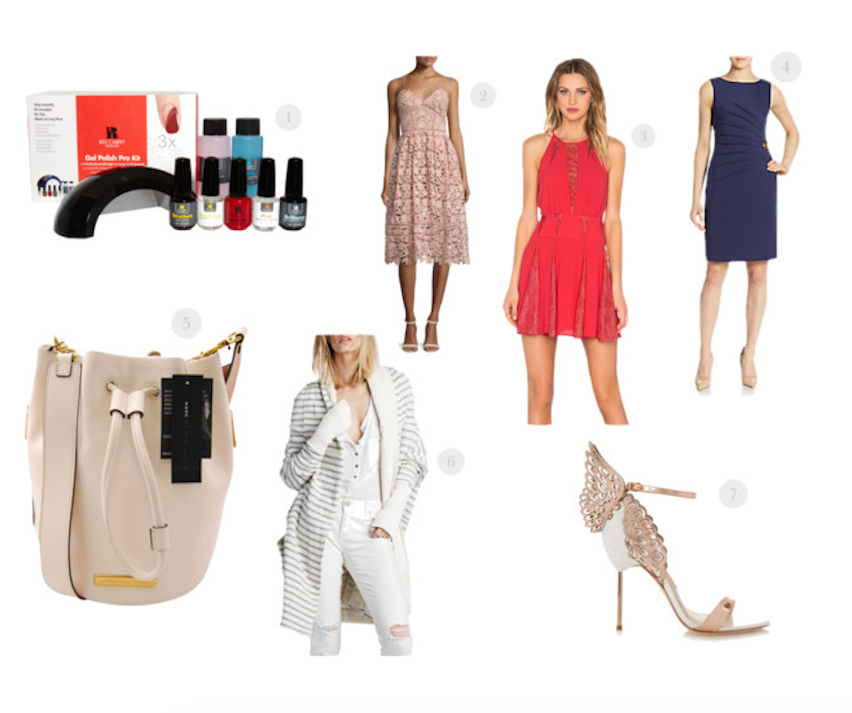 pinterest-instagram-pslilyboutique-top-fashion-blogger-la-fashion-blogger-summer-sales-self-portrait-pink-dress-golden-angel-wings-shoes-collage-blog-summer-2016-outfit-ideas-nails-pro-kit-8-3-16