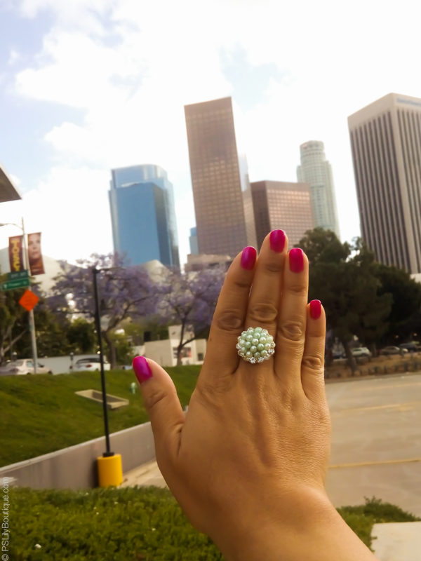 instagram-pslilyboutique-los-angeles-fashion-blogger-fashionista-pearl-flower-ring-dtla-blue-sky-clouds-essie-crazy-love-nail-polish-5-15-17