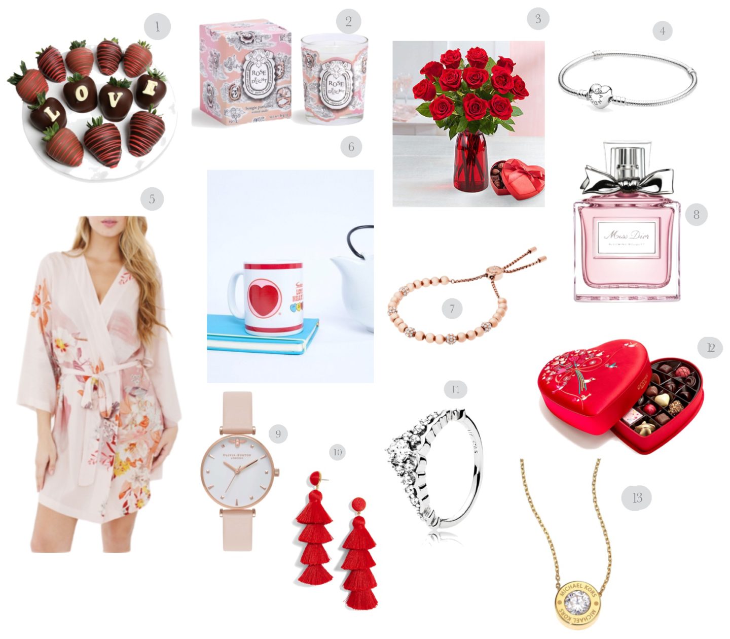 Valentines Day 2018... – PSLily Boutique Fashion Blog, PSLily Boutique on Instagram, Pinterest, Los Angeles fashion blogger, top fashion blog, best fashion blog, fashion & personal style blog, travel blog, travel blogger, LA fashion blogger, 2.8.18, Valentines Day 2018 gifts ideas, gifts for her, QUEEN BEE T-BAR WATCH - NUDE PEACH & ROSE GOLD, Pandora Fairytale Tiara Ring, Women's Dior Miss Dior Blooming Bouquet Eau De Toilette, Diptyque Rose Delight Candle, Godiva Heart Box Chocolate, 1 dozen red roses 1800flowers.com, collage, instagram: @pslilyboutique