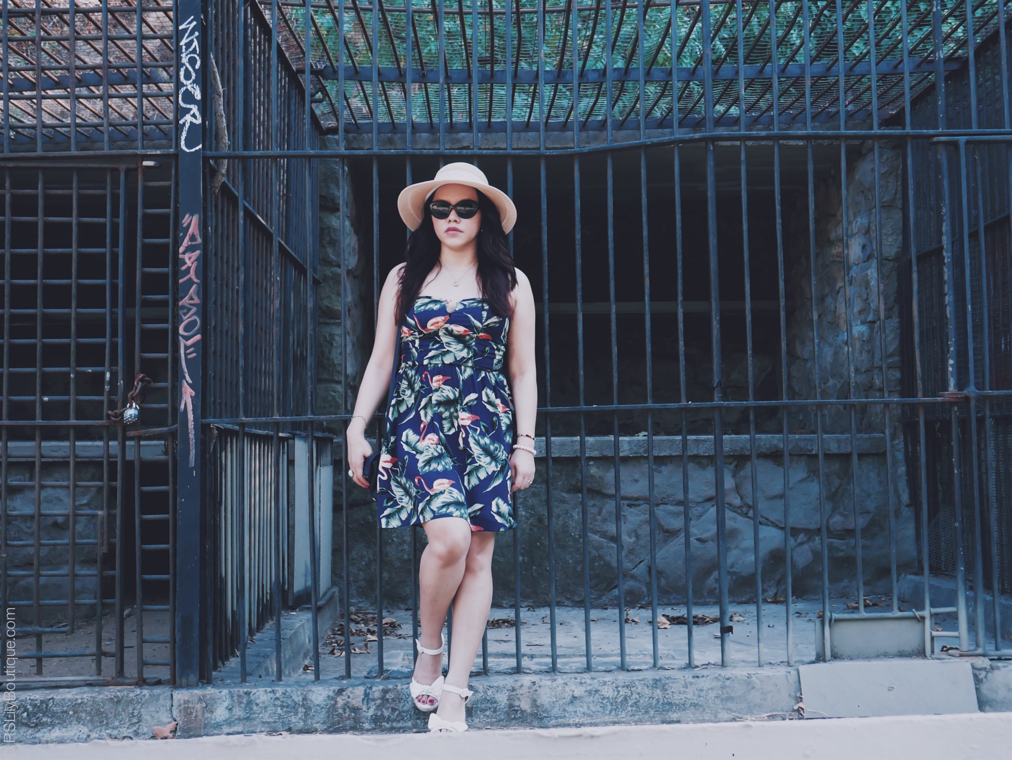 Extra Tropical... | PSLily Boutique - A Fashion & Personal Style Blog. Instagram: @pslilyboutique, Pinterest, Los Angeles fashion blogger, top fashion blog, best fashion blog, fashion & personal style blog, travel blog, travel blogger, LA fashion blogger, Spring & Summer 2018 Outfit Ideas, Navy Blue Palm Print & Flamingo Sun Dress, Travel Outfit, OOTD, 8.15.18