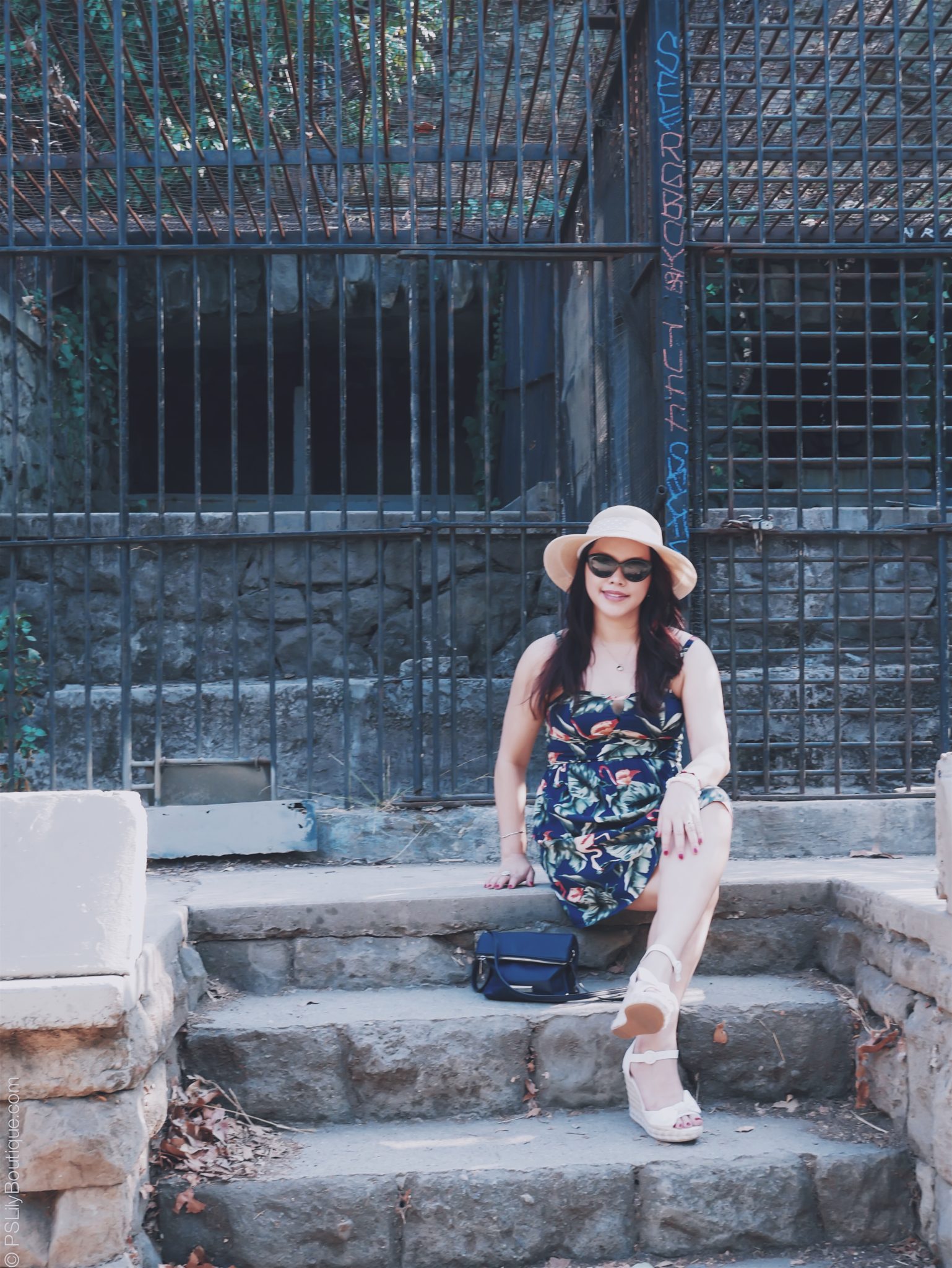 pslilyboutique on instagram, tropical blue dress, fashion blogger