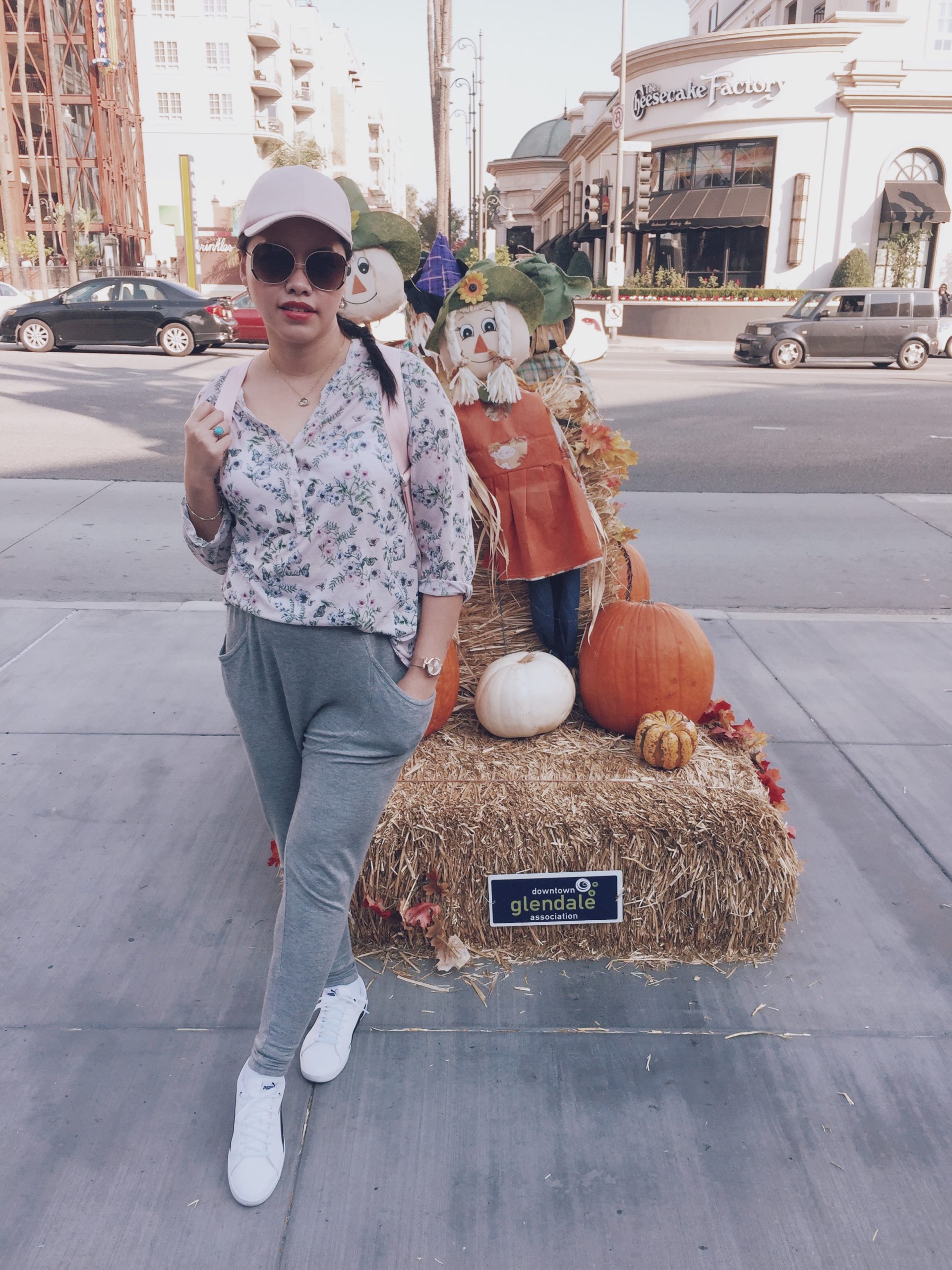 Cheesecake Factory, Downtown Glendale, California, Instagram: @pslilyboutique, Pinterest, Los Angeles fashion blogger, top fashion blog, best fashion blog, fashion & personal style blog, travel blog, travel blogger, LA fashion blogger, Fall 2018 Decor, Fall & Winter 2018 Outfit Ideas, Pumpkins, Glendale Galleria Mall, What is my style, Travel Outfit Ideas 2018, Puma Backpack 