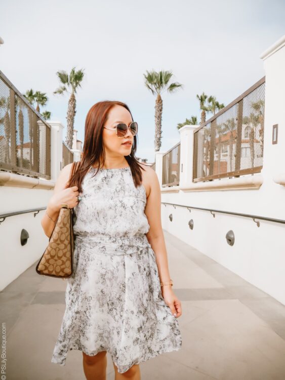 PSLilyBoutique-on-instagram-a-lifestyle-&-fashion-blog-by-Lily-suncatcher-Huntington_Beach-instagram-pinterest-coach-brown-signature-tote-bag-banana-republic-gray-white-dress-summer-vacation-2019-outfit-ideas-travel-blog-7-29-19-hyatt-regency-hotel-newport-beach-