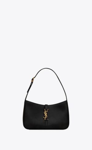 Saint Laurent LE 5 À 7 HOBO BAG IN SMOOTH LEATHER – Black