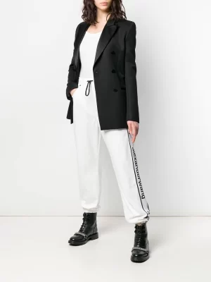 Alexander Wang Logo tape track pants – White