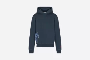 DIOR AND KENNY SCHARF HOODED SWEATSHIRT – Blue