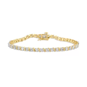 Kay Jewelers Diamond S-Link Tennis Bracelet 5 ct tw 10K Yellow Gold 7″