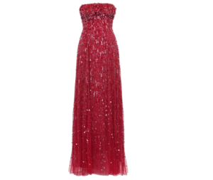 Elie Saab Embroidered Bead Long Dress