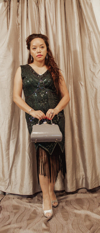 pslilyboutique-on-instagram-pinterest-green-amazon-sequin-flapper-gasby-dress-silver-peep-toe-heels-chicago-fashion-blogger-luxury-lifestyle-blog-christian-siriano-earrings-shop-now-IMG_5472