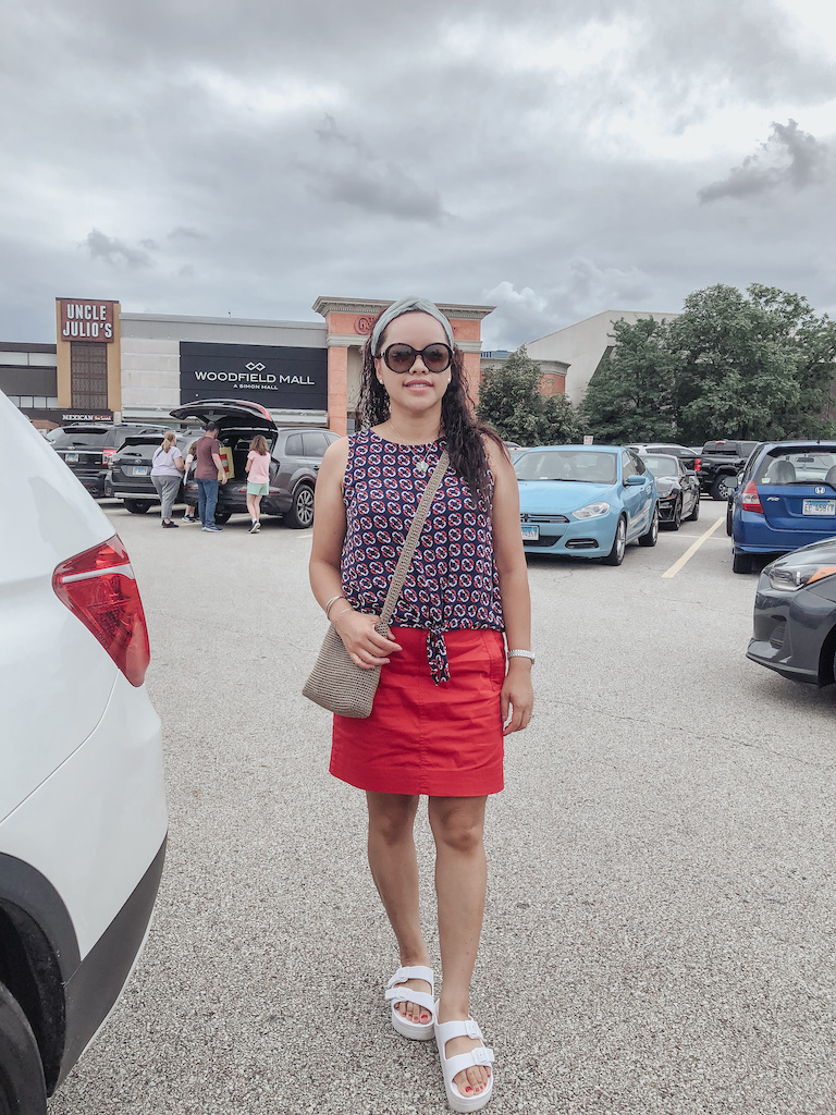 pslilyboutique-on-instagram-pinterest-white-birkenstock-sandals-curly-long-hair-the-sak-light-brown-crochet-crossbody-bag-lele-sadoughi-headband-ralph-lauren-red-mini-skirt-skort-2024-white-bmw-xm-IMG_9977